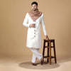 Hussain Mustard Wool Metallic Jacquard Muffler