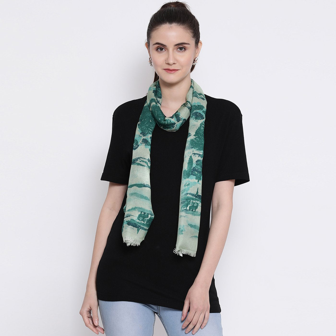 printed summer cotton stoles for ladies - Shingora