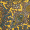 Asad Mustard Wool Silk Printed Muffler