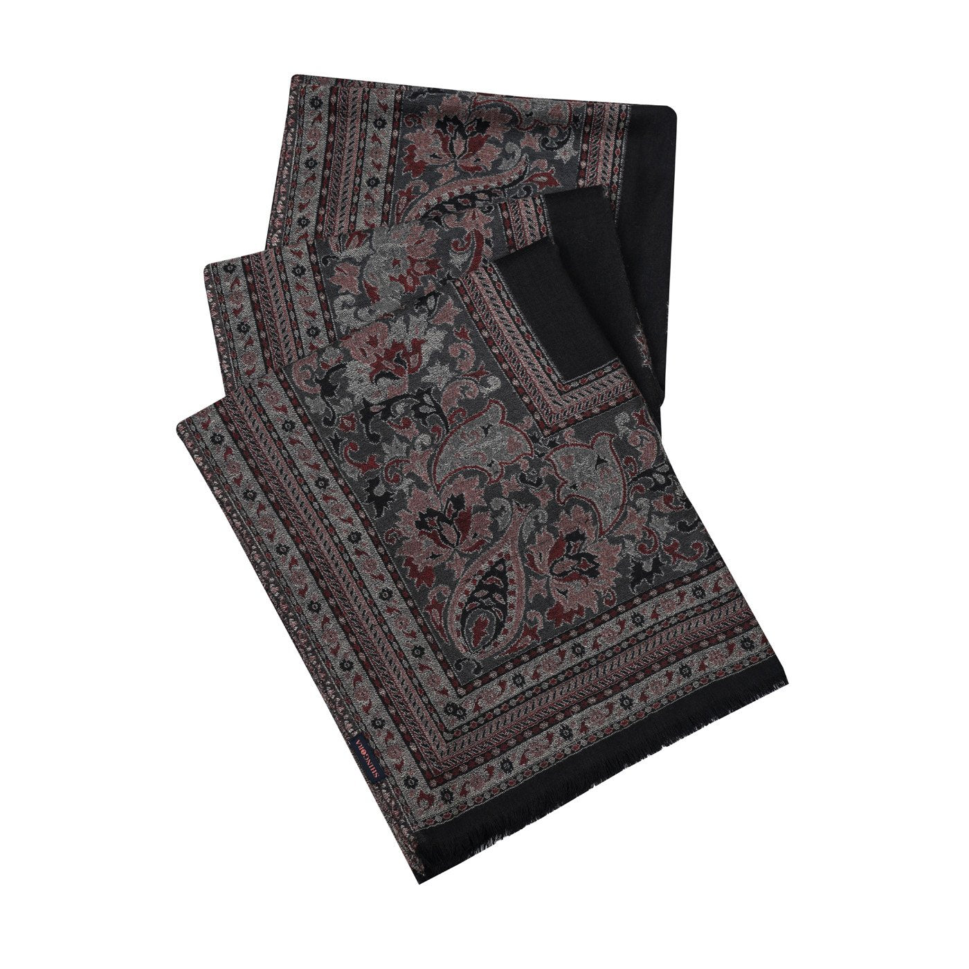 Heritage Paisleys Black Woolen Lohi Shawl