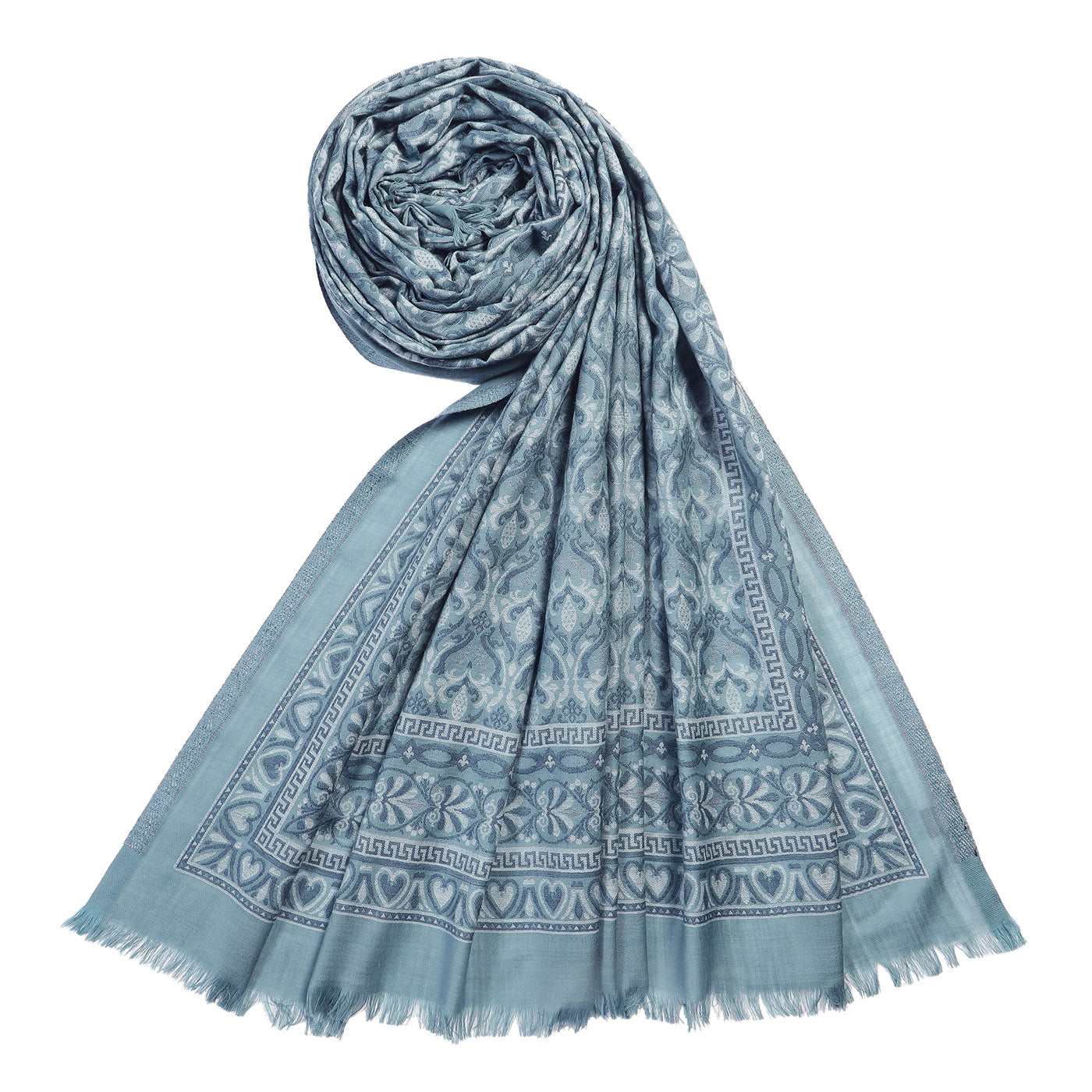 Ahmed Sky Blue Wool Jacquard Lohi