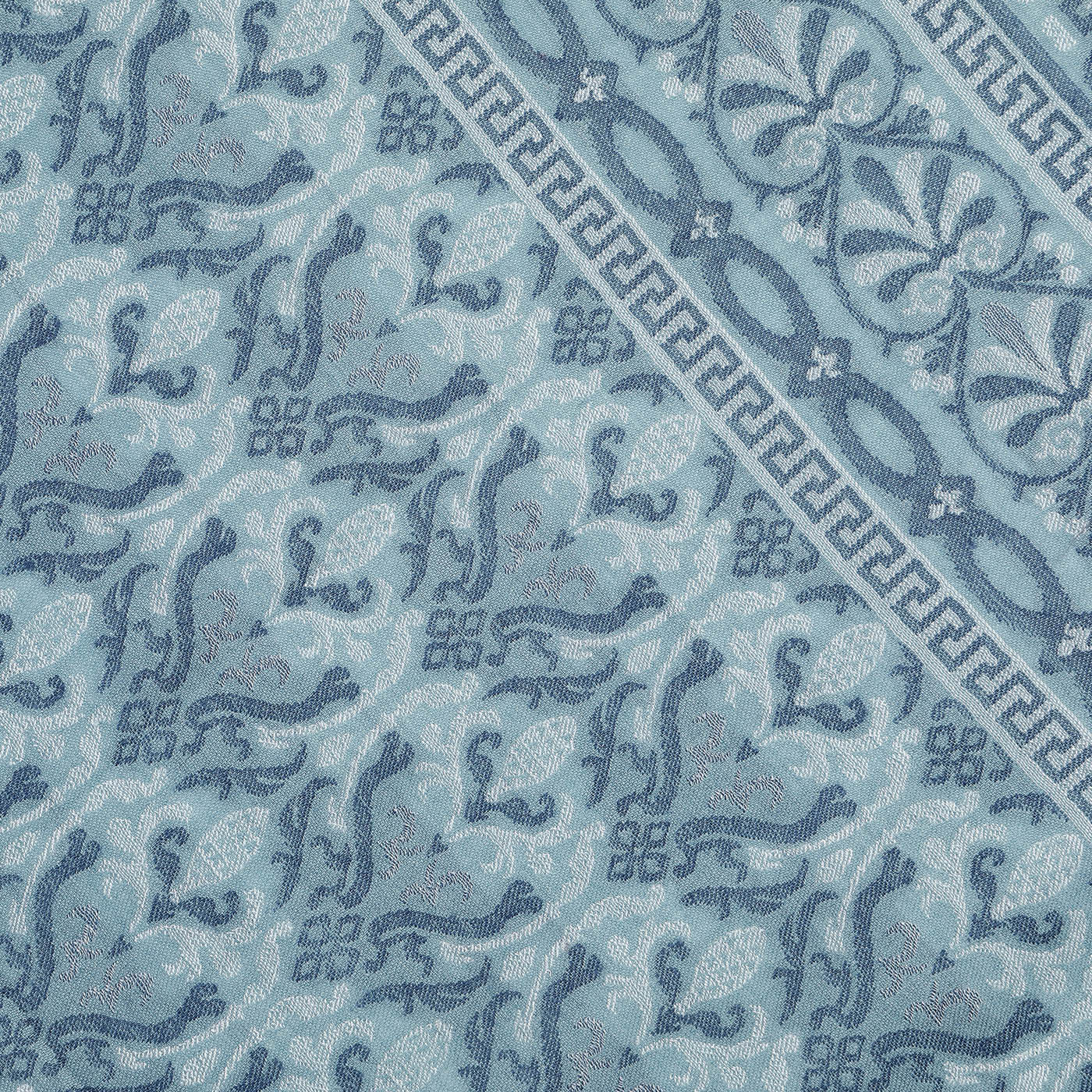 Ahmed Sky Blue Wool Jacquard Lohi