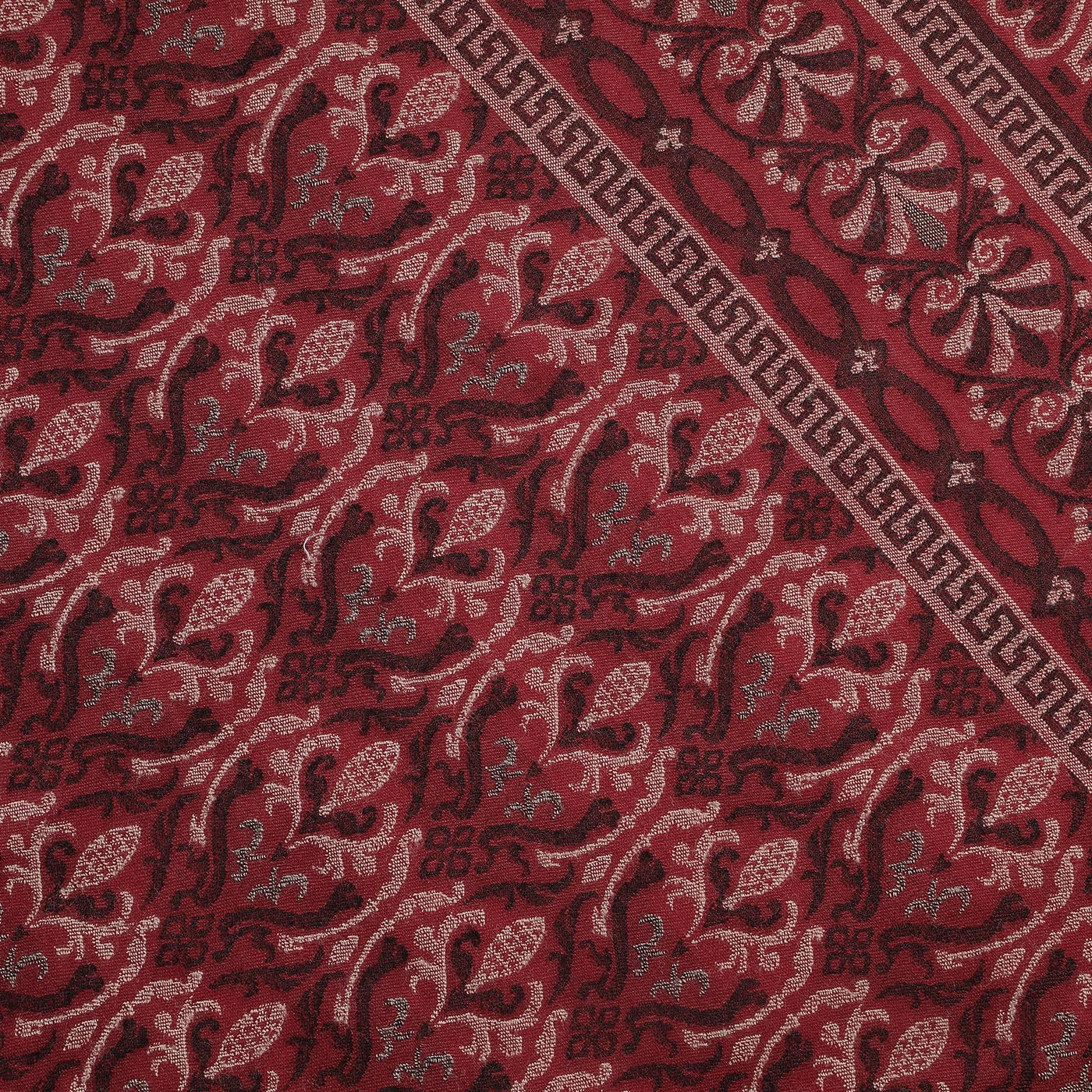 Ahmed Dark Marron Wool Jacquard Lohi
