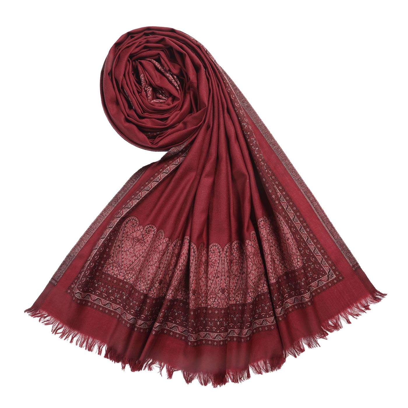 Amir Dark Marron Wool Jacquard Lohi
