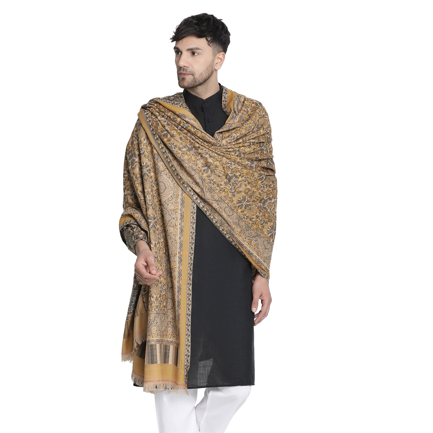 Asim Mustard Wool Jacquard Lohi