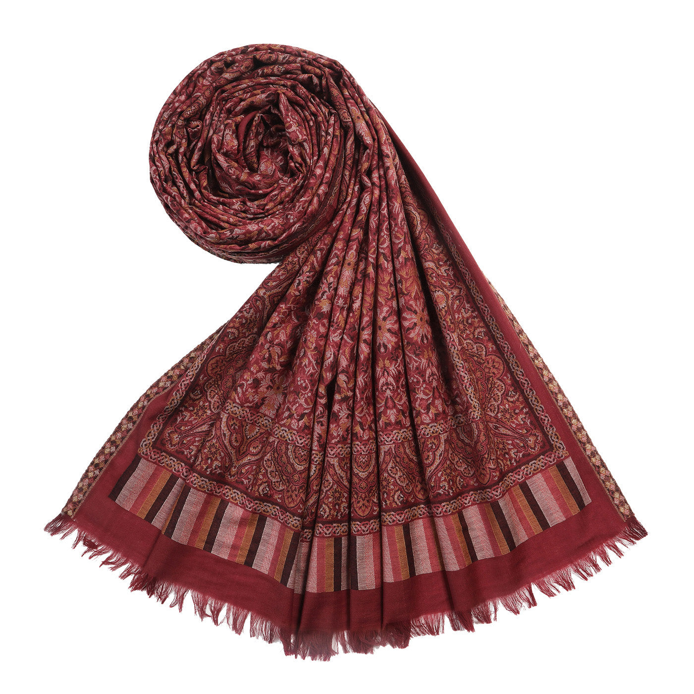 Asim Dark Marron Wool Jacquard Lohi