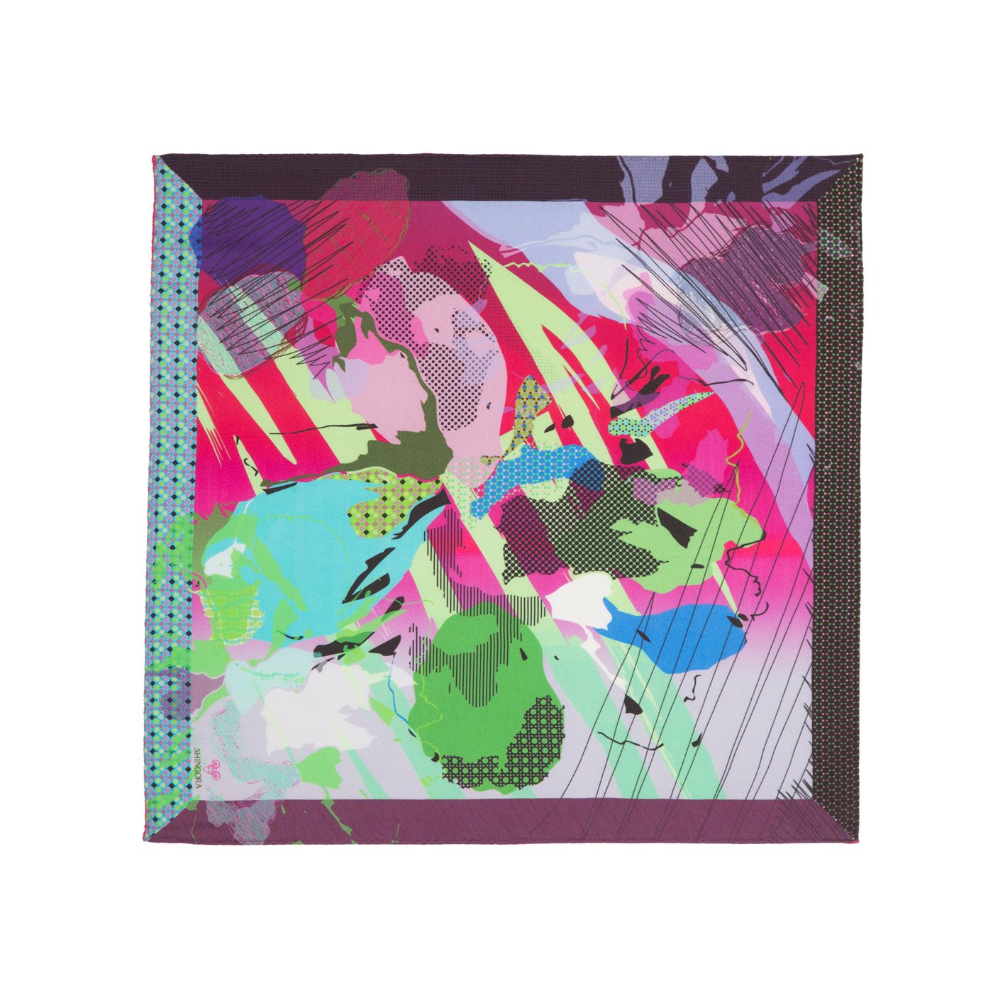 Digital Splash Printed Silk Pocket Square
