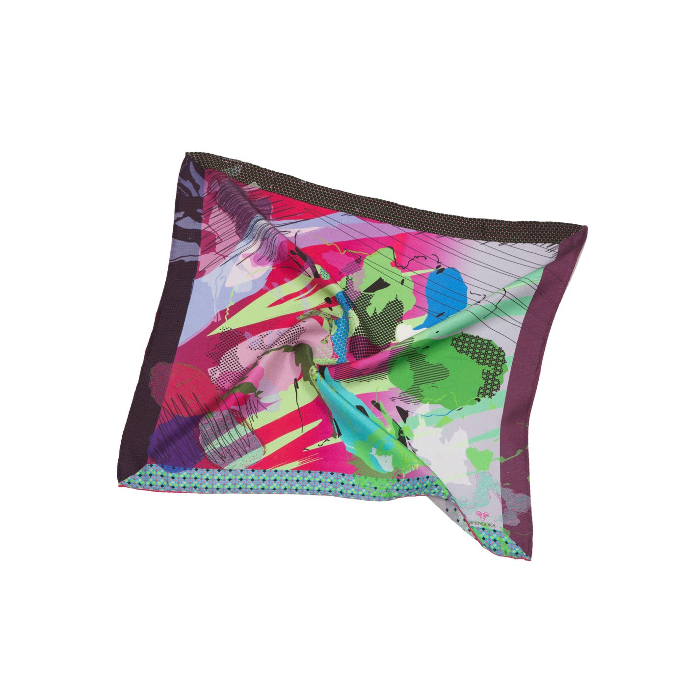Digital Splash Printed Silk Pocket Square