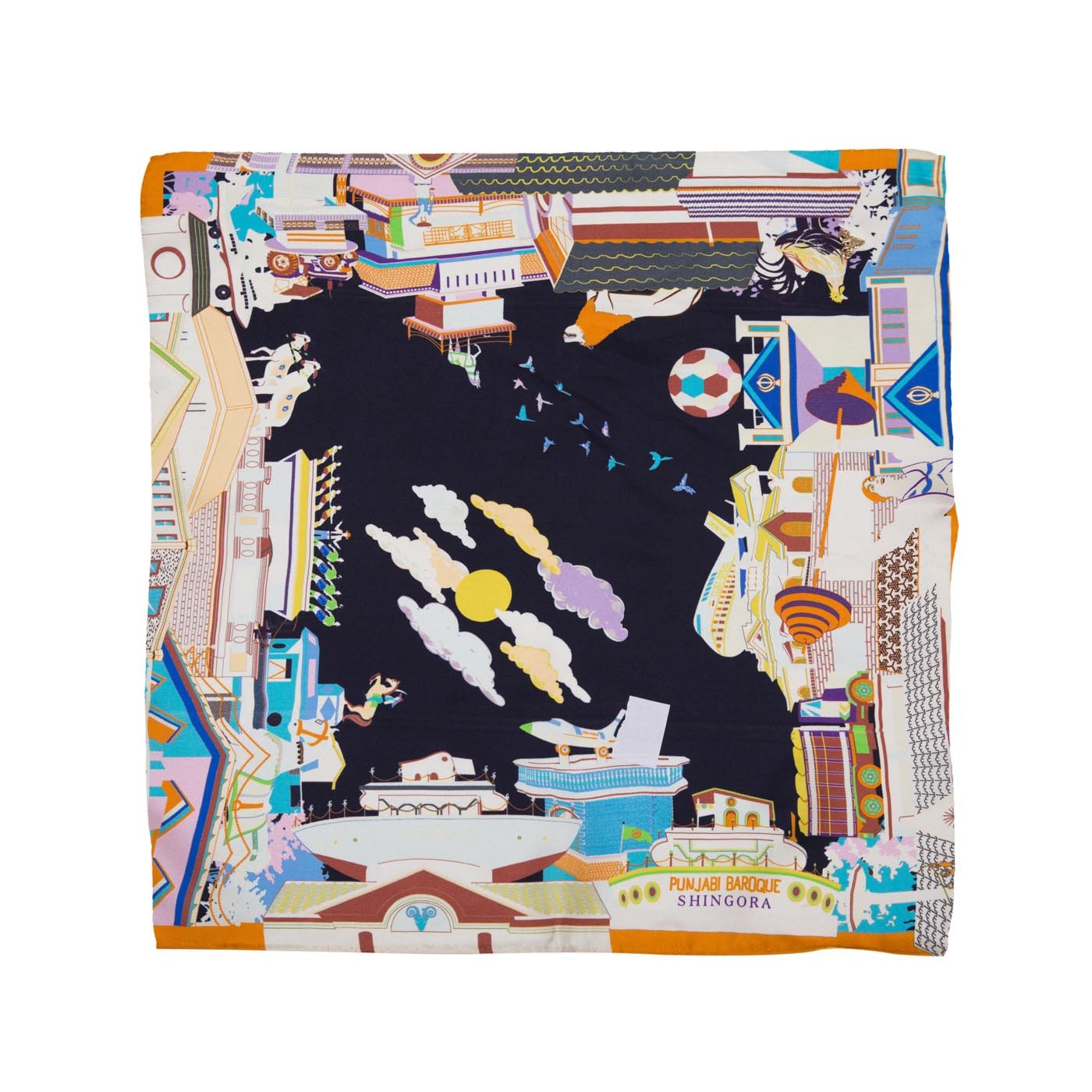 Punjab Baroque Silk Pocket Square