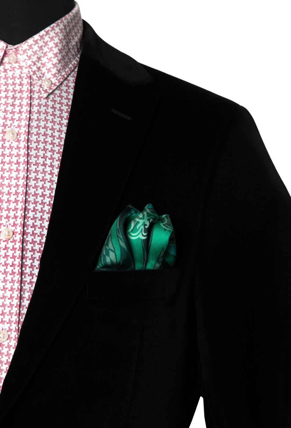 Digital Mirror Printed Silk Pocket Square