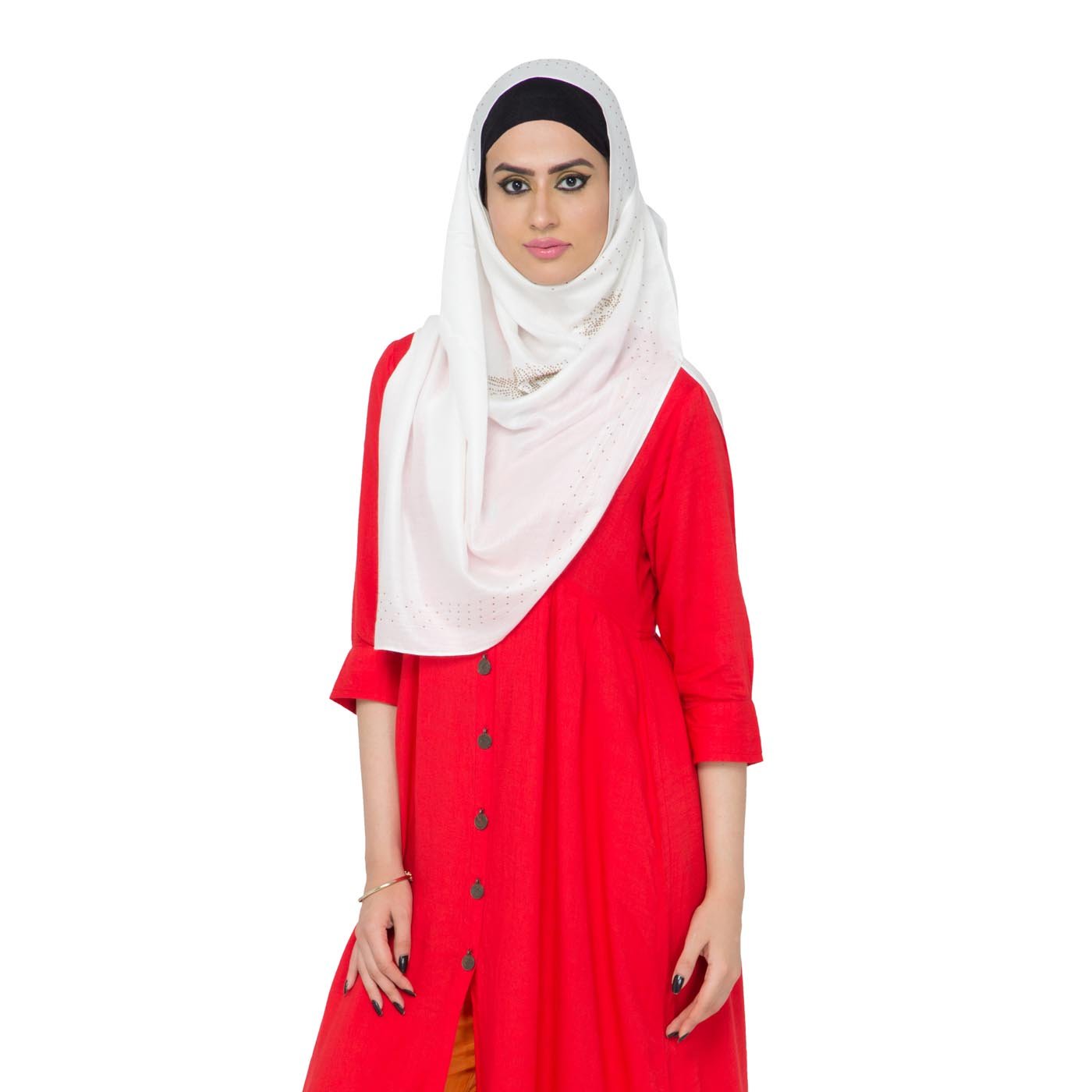 Olive Hijab with Kurti - Stylish Street Fashion