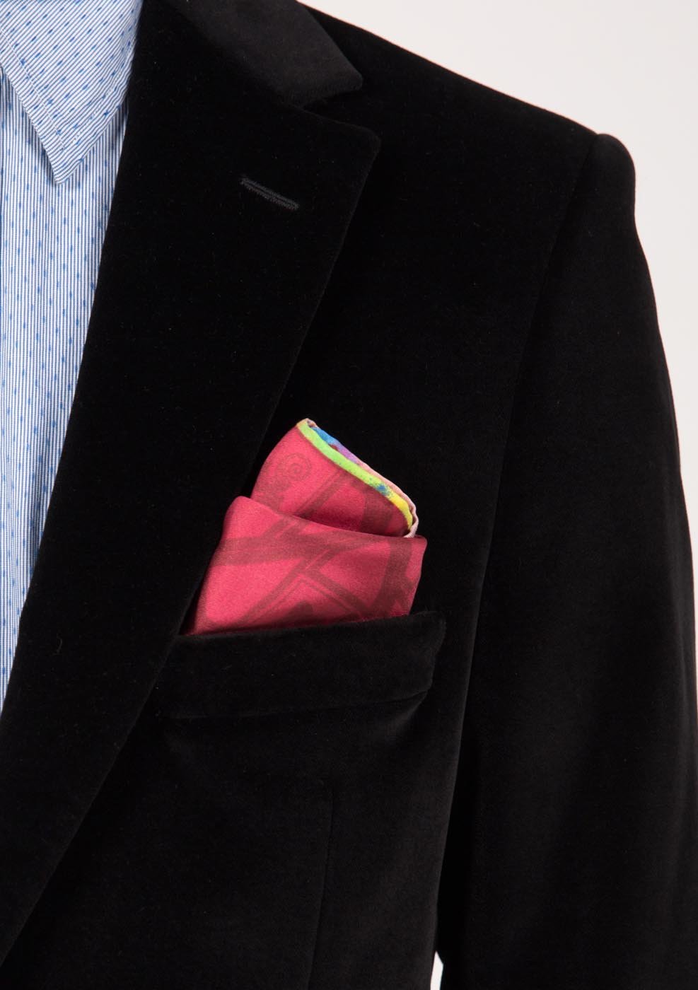 Edgy Solid Ram Silk Pocket Square