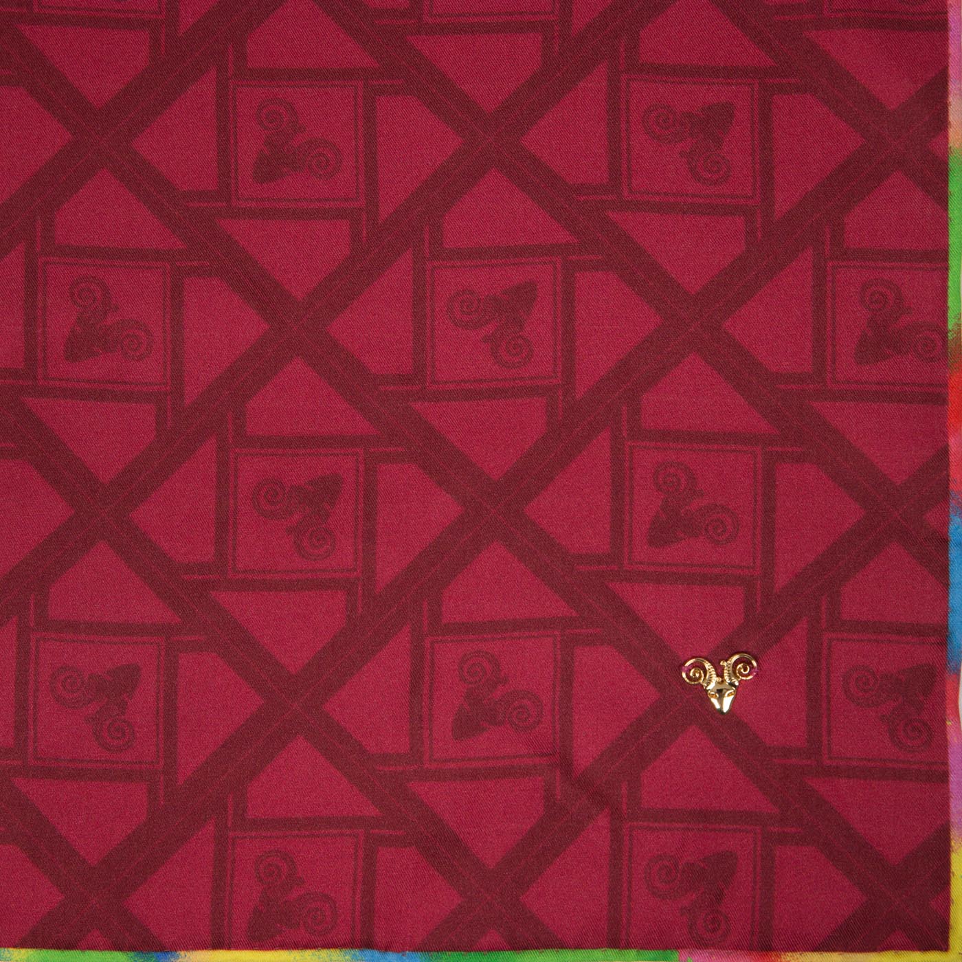 Edgy Solid Ram Silk Pocket Square