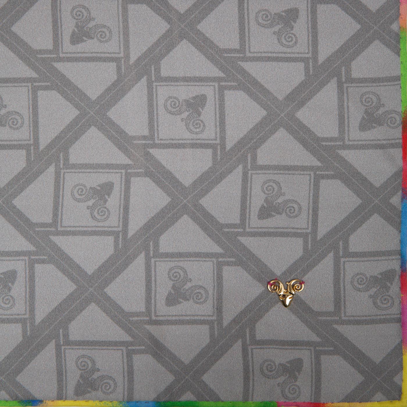 Edgy Solid Ram Silk Pocket Square