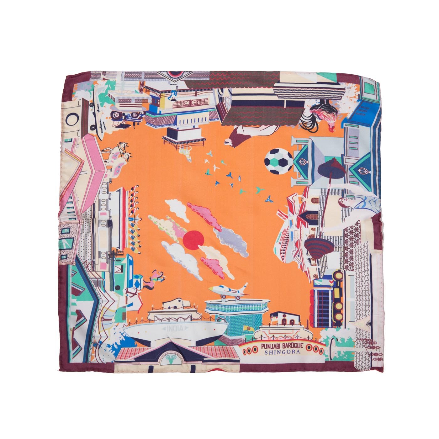 Punjab Baroque Silk Square