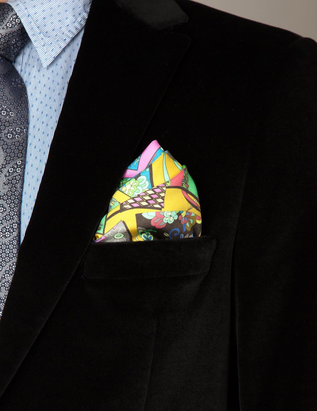 Festivals Of Kites Silk Printed Pocket Square