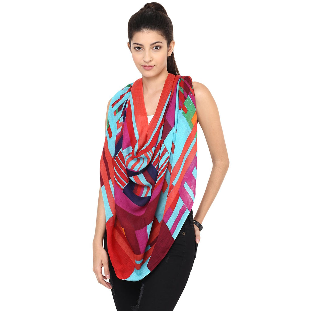 Bit By Bit Printed Woolen Stole