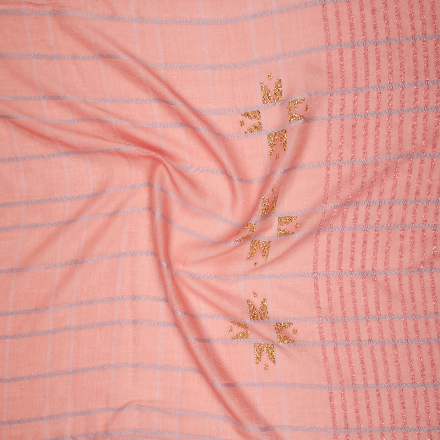 peach cotton stoles for ladies - Shingora