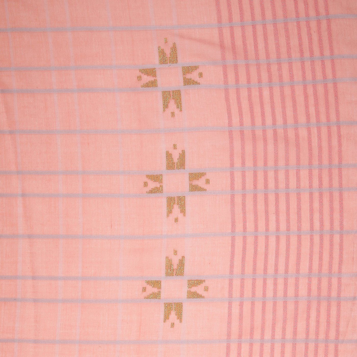 peach cotton stoles for ladies - Shingora