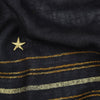 Black woolen stole for ladies - Shingora