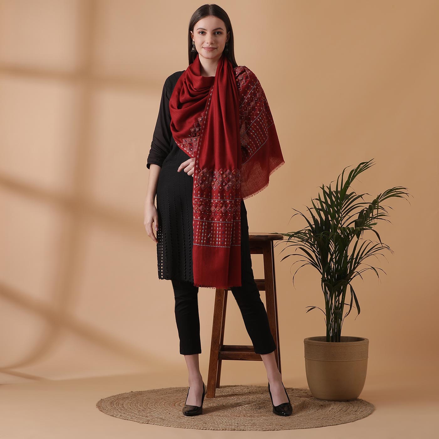 woolen stole for ladies -Shingora