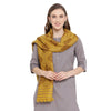 Mustard woolen stole for ladies - Shingora