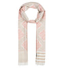 Off White woolen stole for ladies - Shingora
