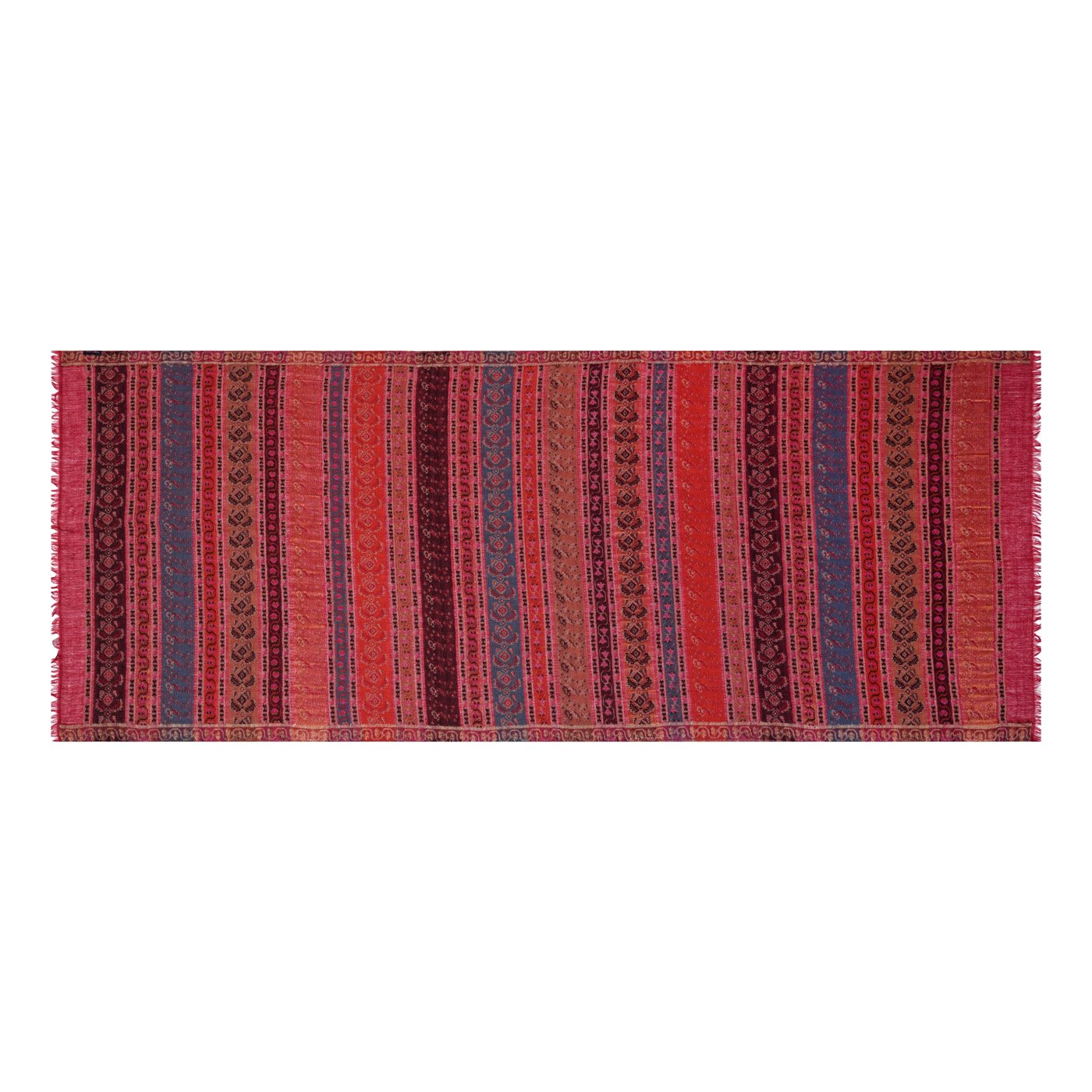 Ikat Floral Stripe Woolen Stole