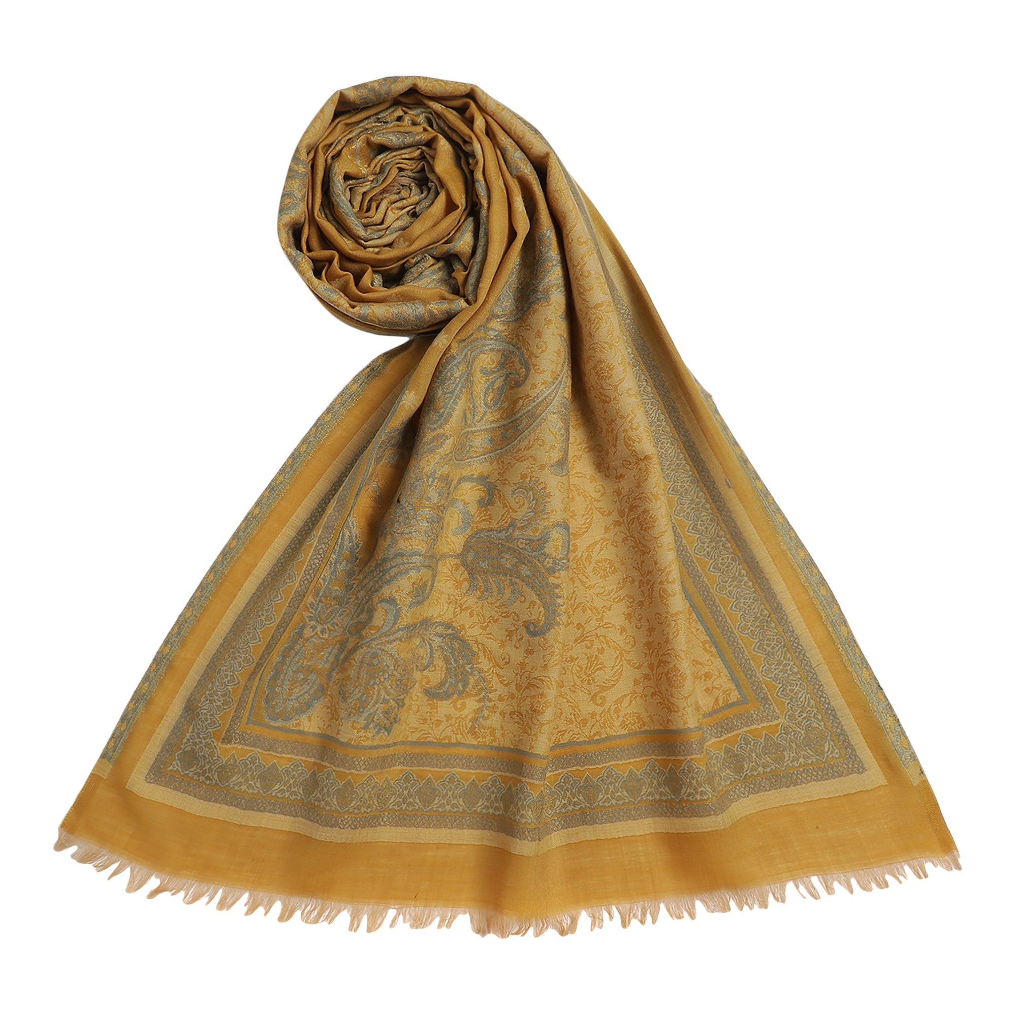 Ozza Winter Woolen Woven Design Stole