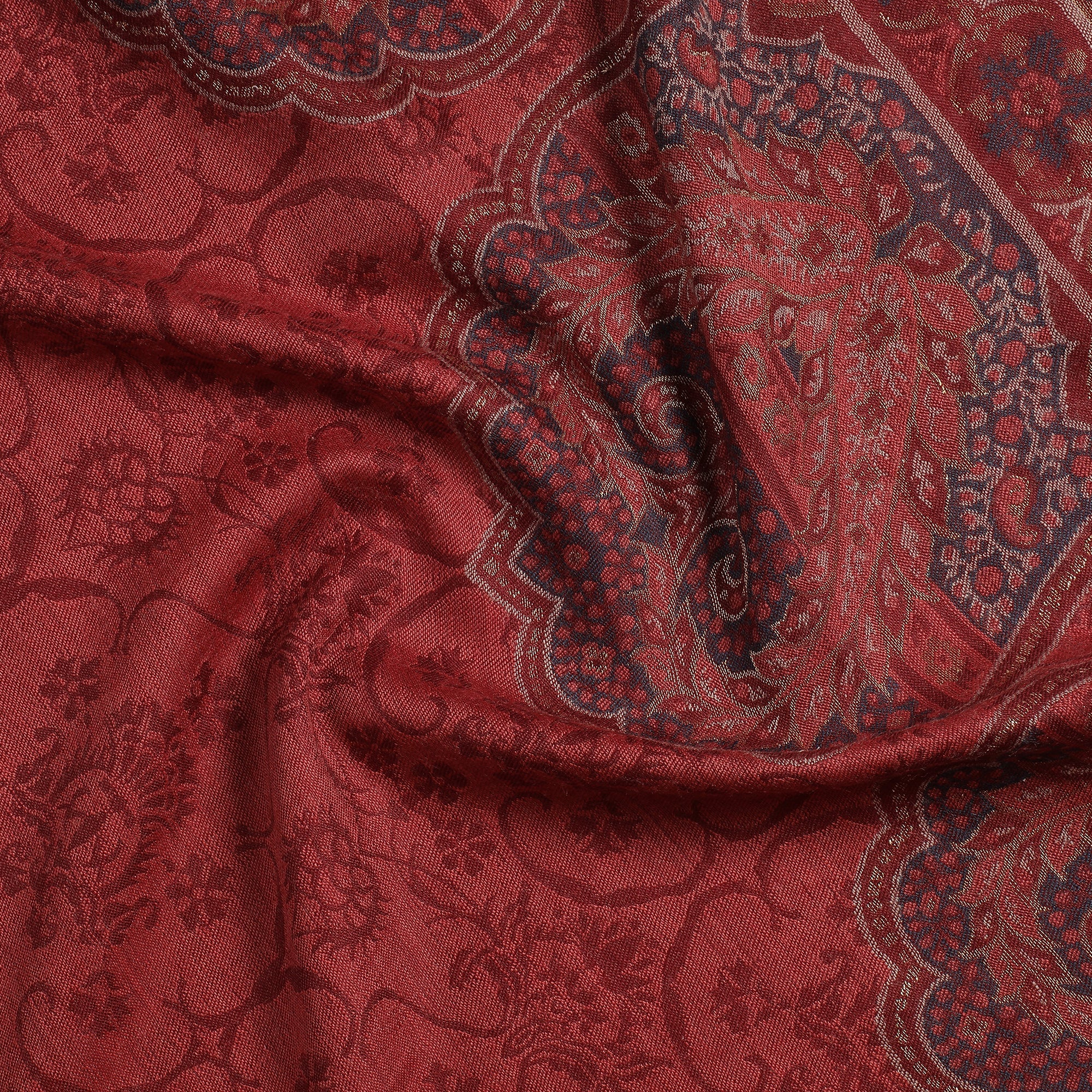 Sarah Opalescent Wool Woven Design Stole