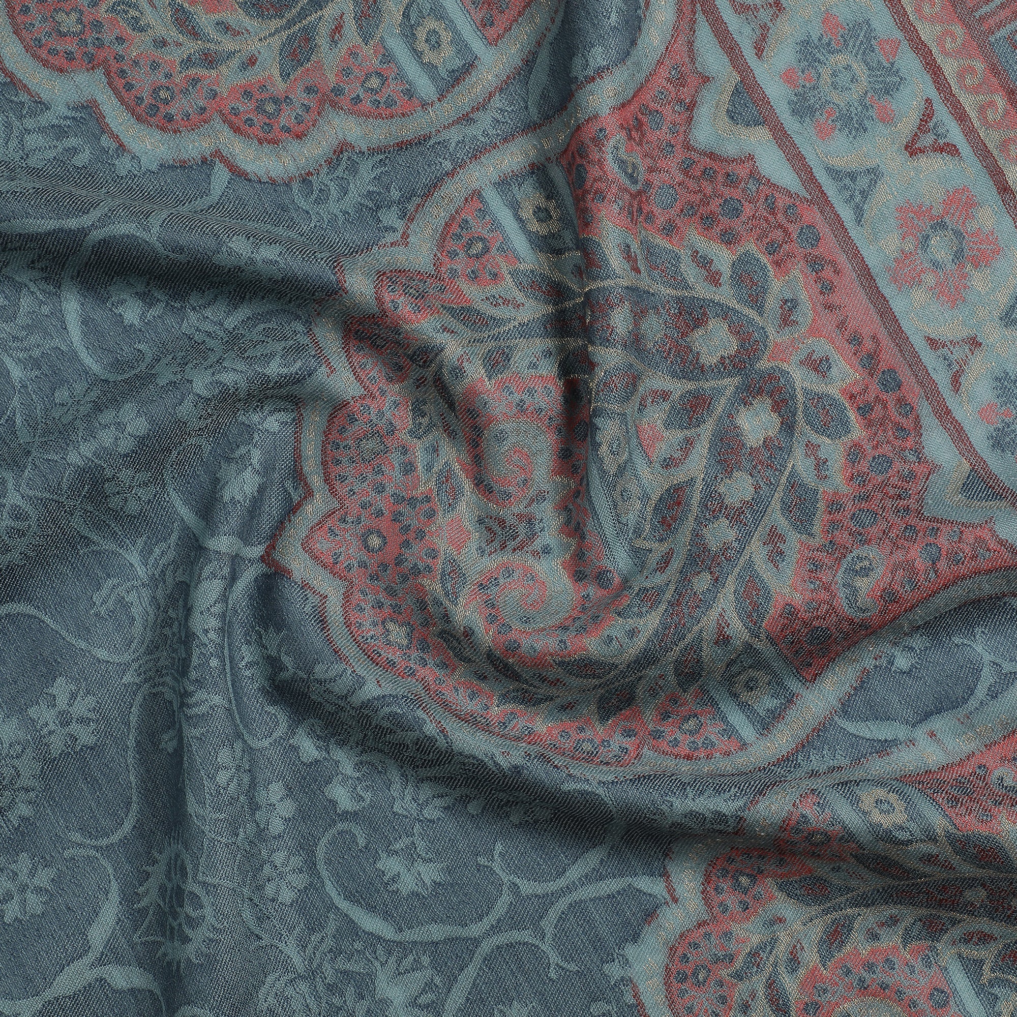 Sarah Opalescent Wool Woven Design Stole