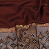 brown woolen stole for ladies - Shingora