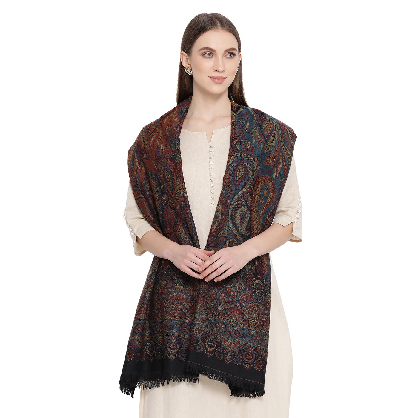 branded woolen stole for ladies - Shingora