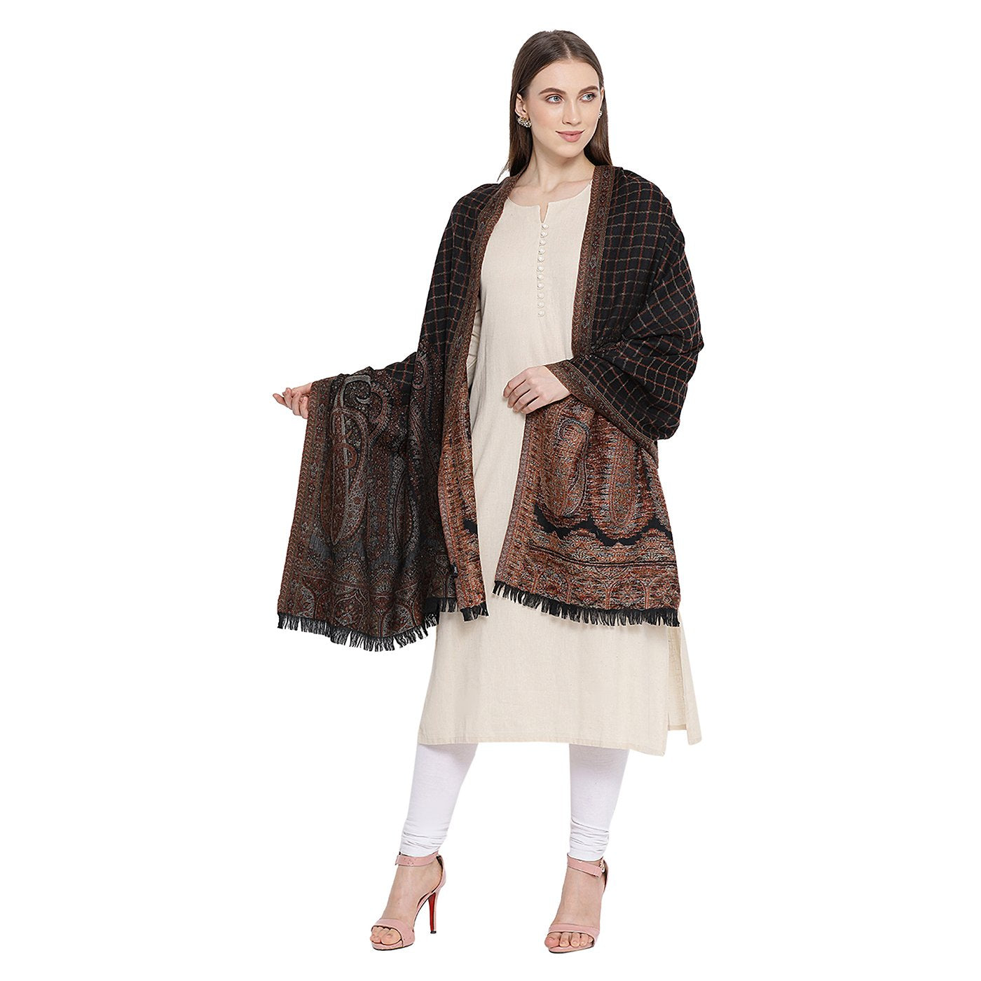 branded woolen stole for ladies - Shingora