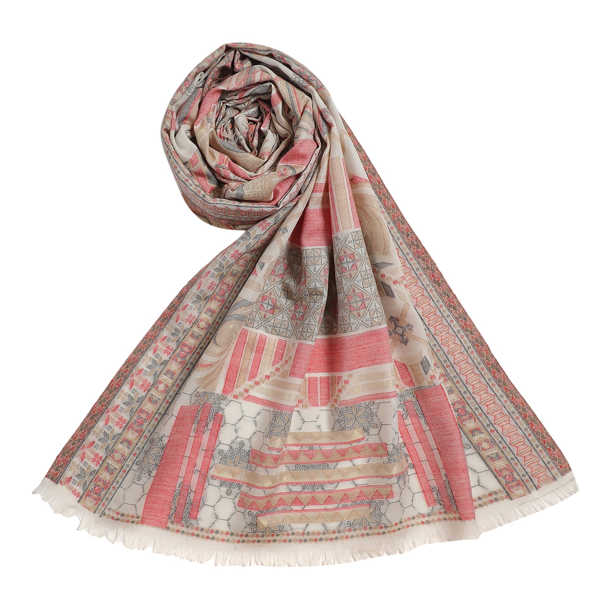 Tashi Woven Design Woolen Stole
