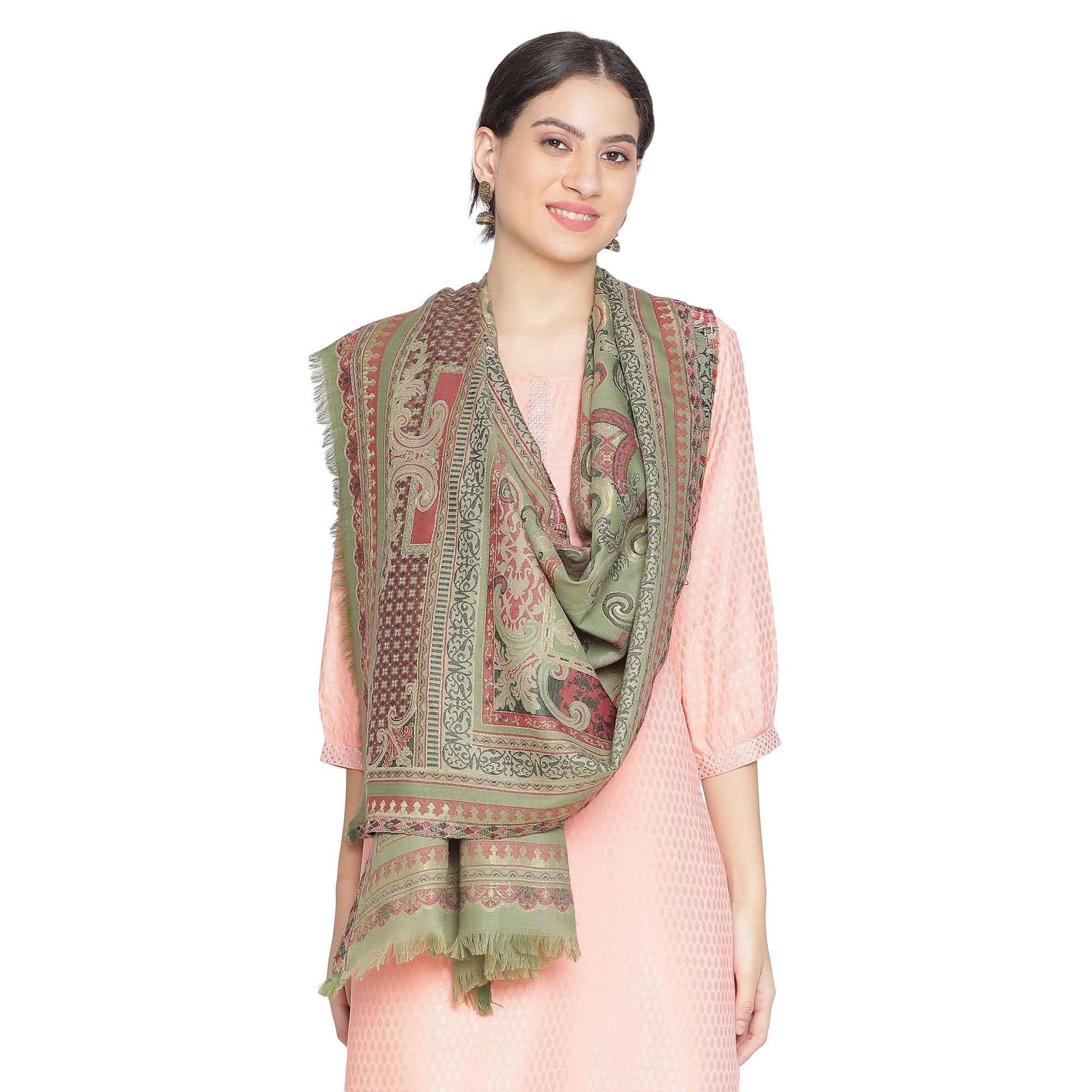 Urshia Woolen Woven Design Woolen Stole