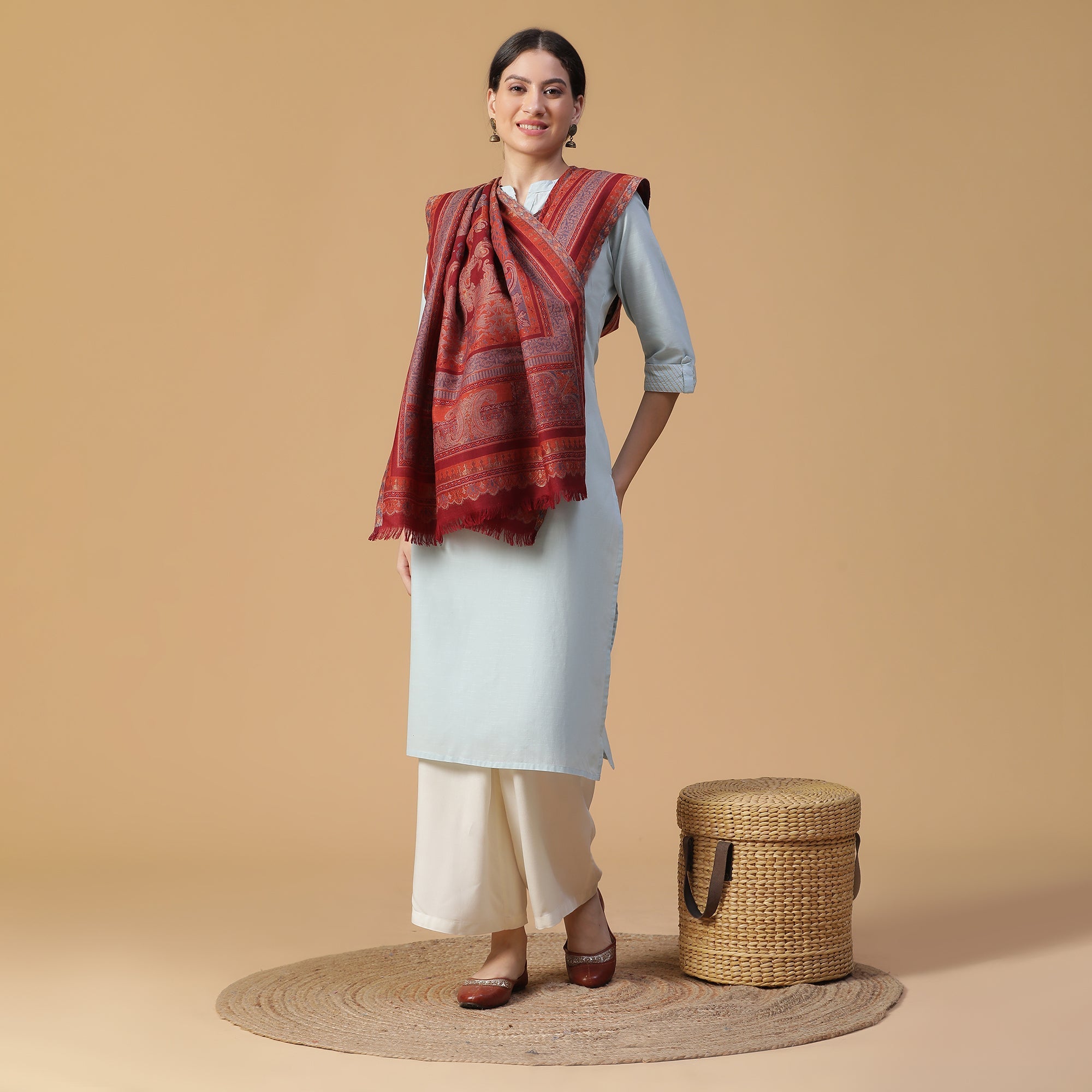 Urshia Woolen Woven Design Woolen Stole