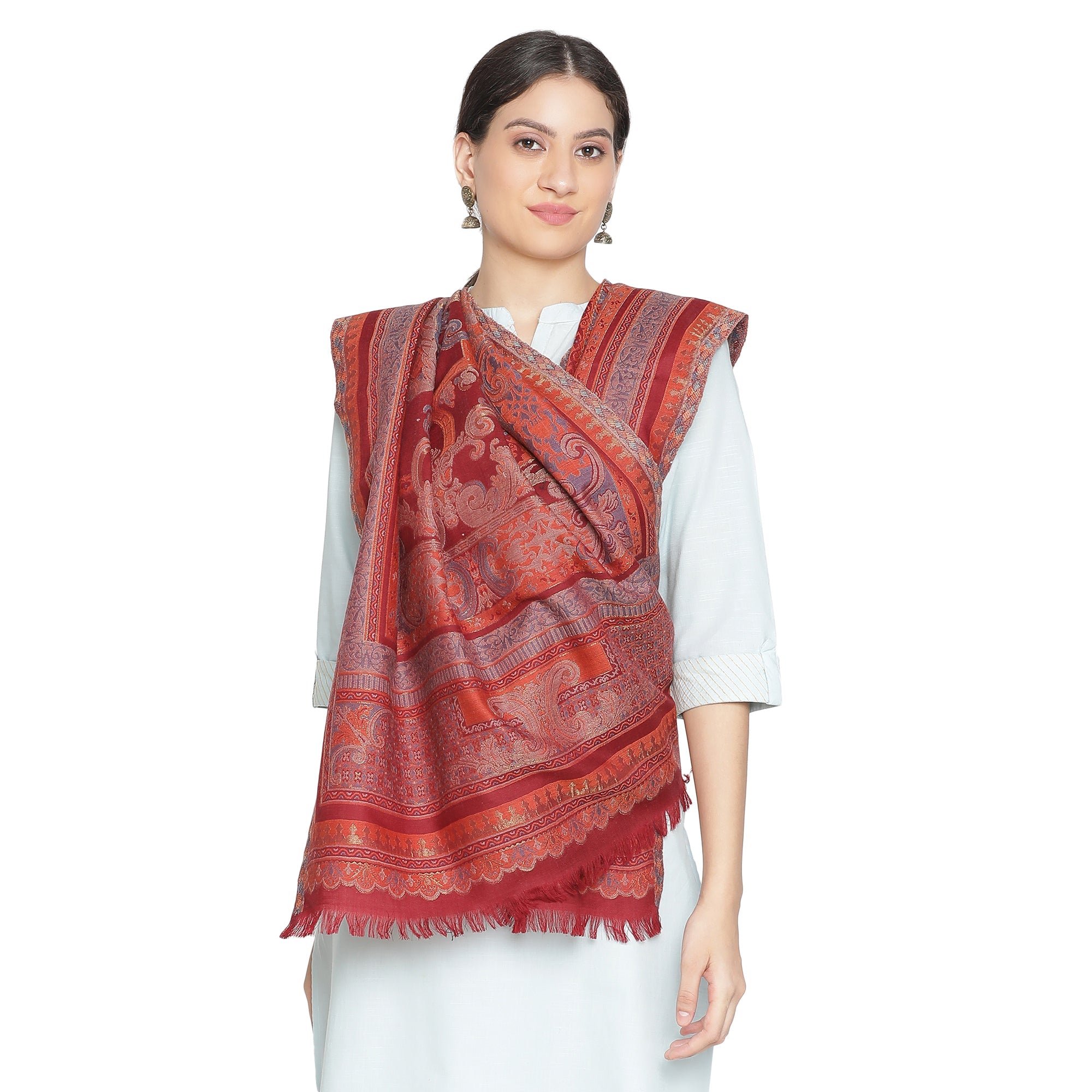 Urshia Woolen Woven Design Woolen Stole