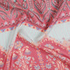 Pink Silk Printed Stole