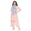 Sky Blue Silk Printed Stole