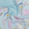 Sky Blue Silk Printed Stole