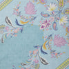 Sky Blue Silk Printed Stole