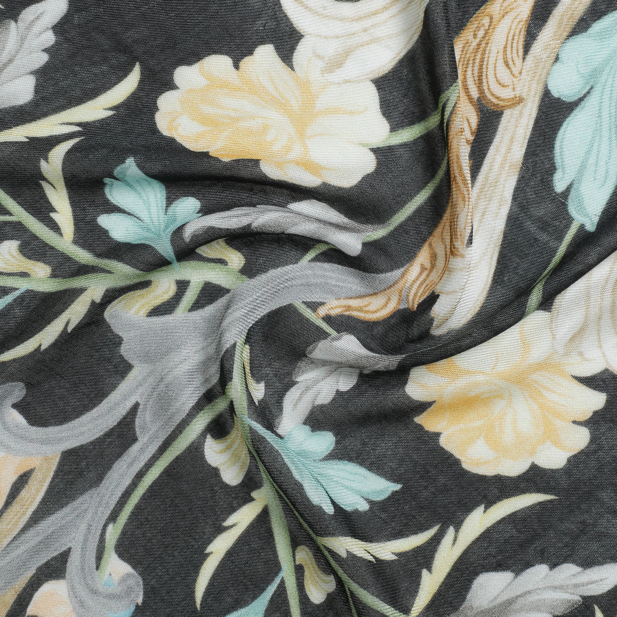 Raahi: Bliss Silk Modal Botanic Whispers Printed Stole