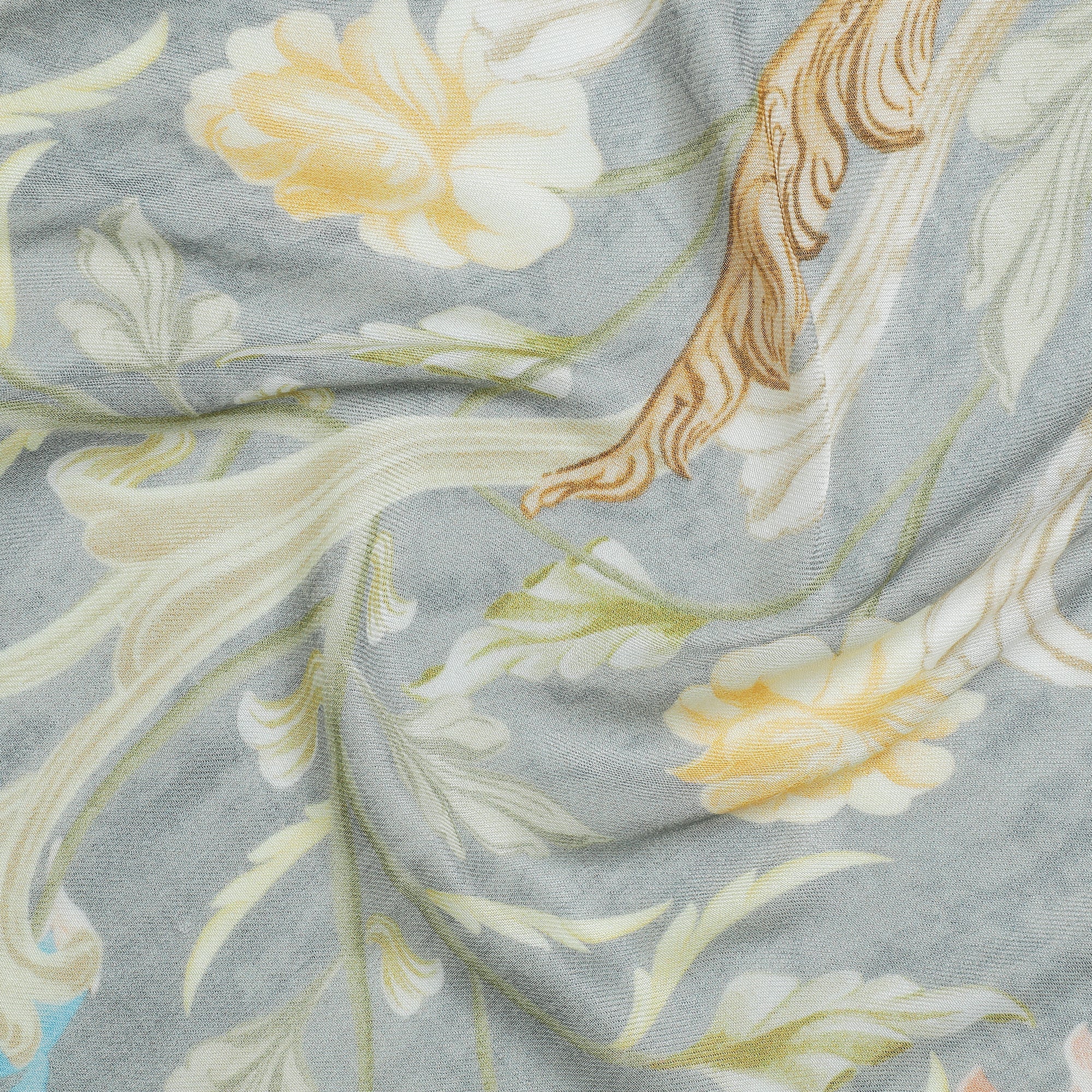 Raahi: Bliss Silk Modal Botanic Whispers Printed Stole