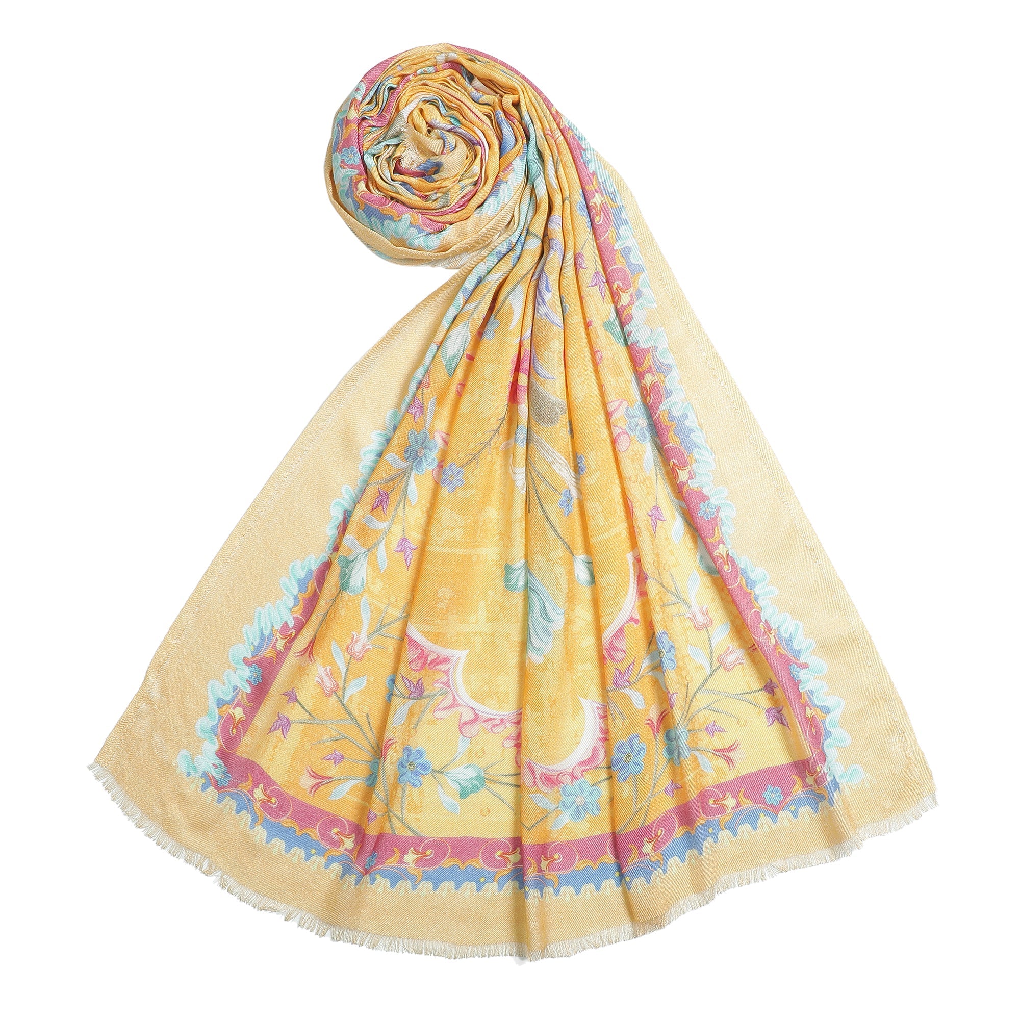 Raahi: Bliss Silk Modal Botanic Whispers Printed Stole