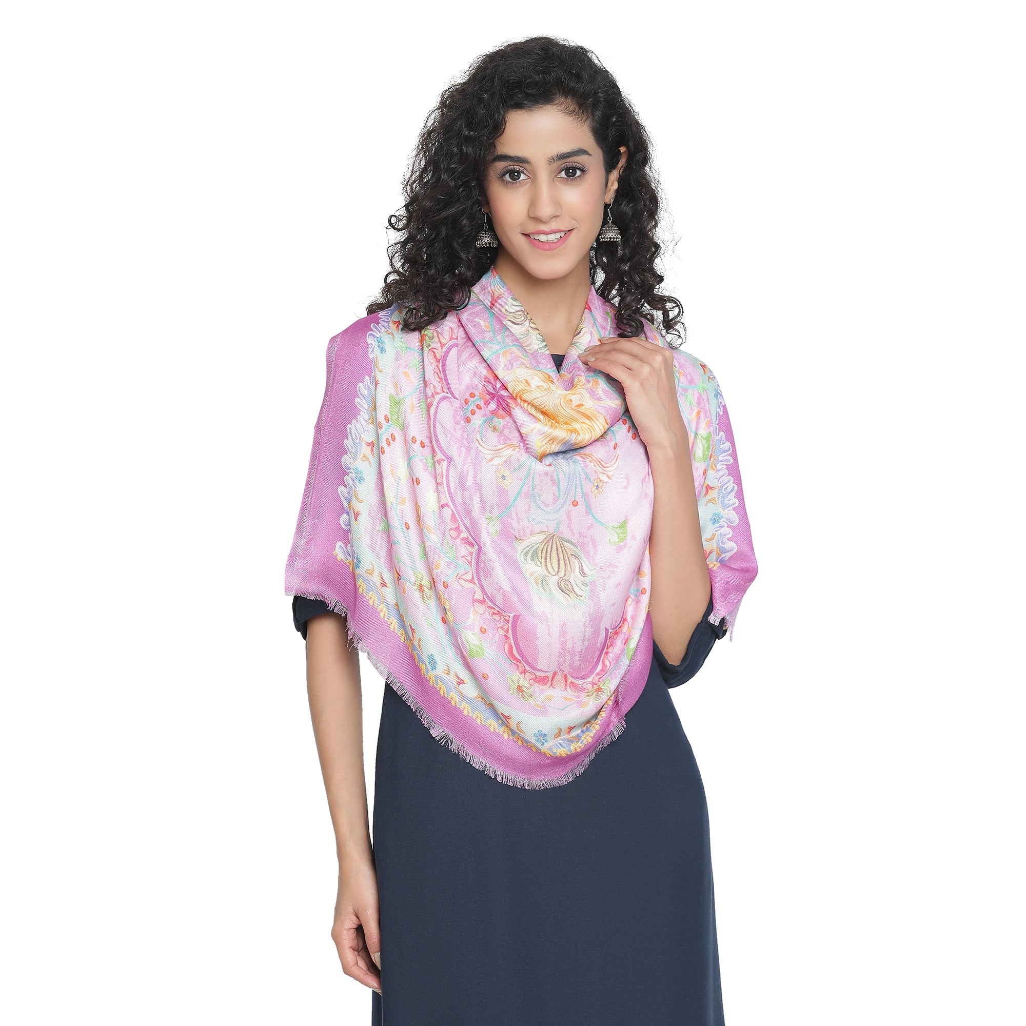 Raahi: Bliss Silk Modal Botanic Whispers Printed Stole