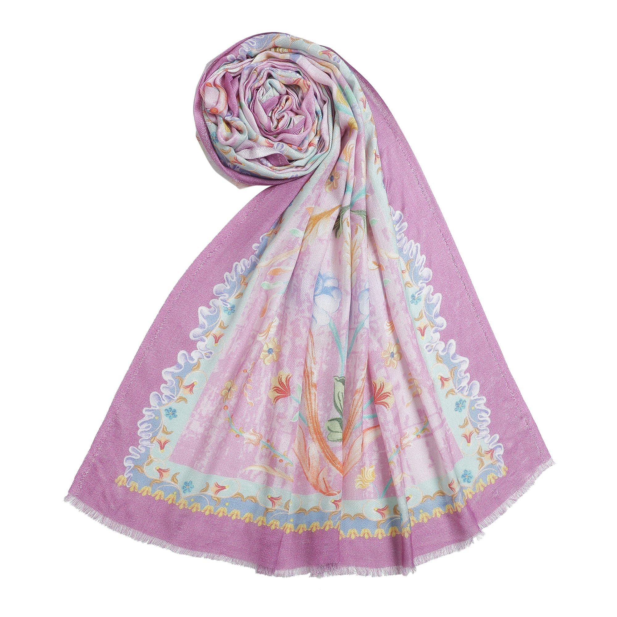 Raahi: Bliss Silk Modal Botanic Whispers Printed Stole