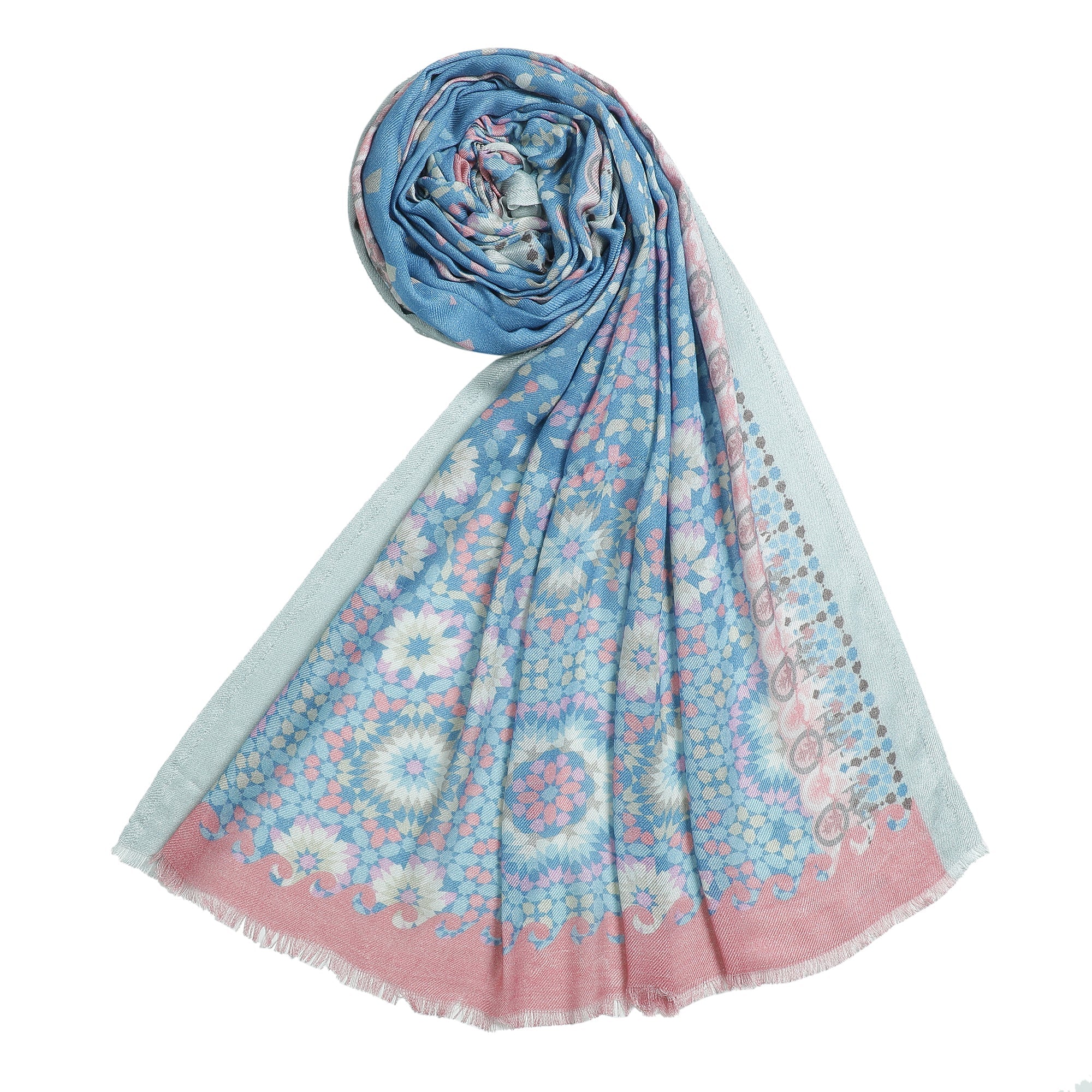 Gulzar: Silk Modal Dahlia Delight Printed Stole