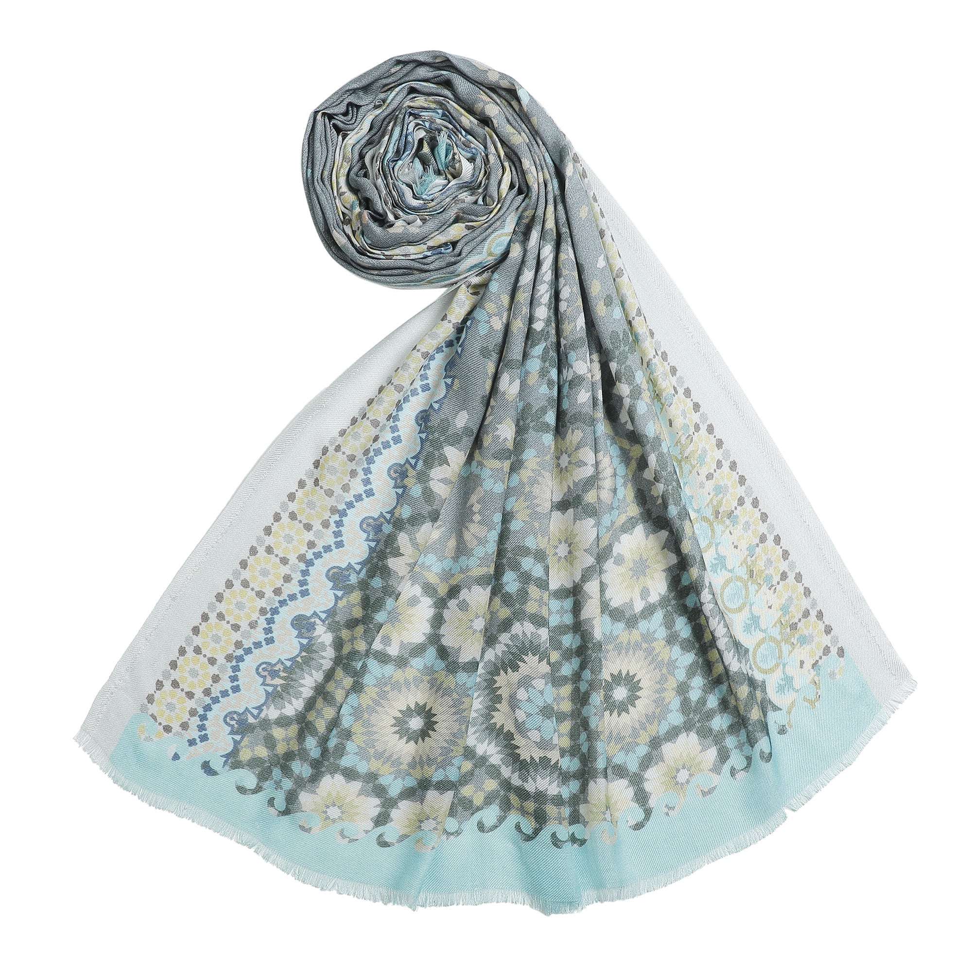 Gulzar: Silk Modal Dahlia Delight Printed Stole