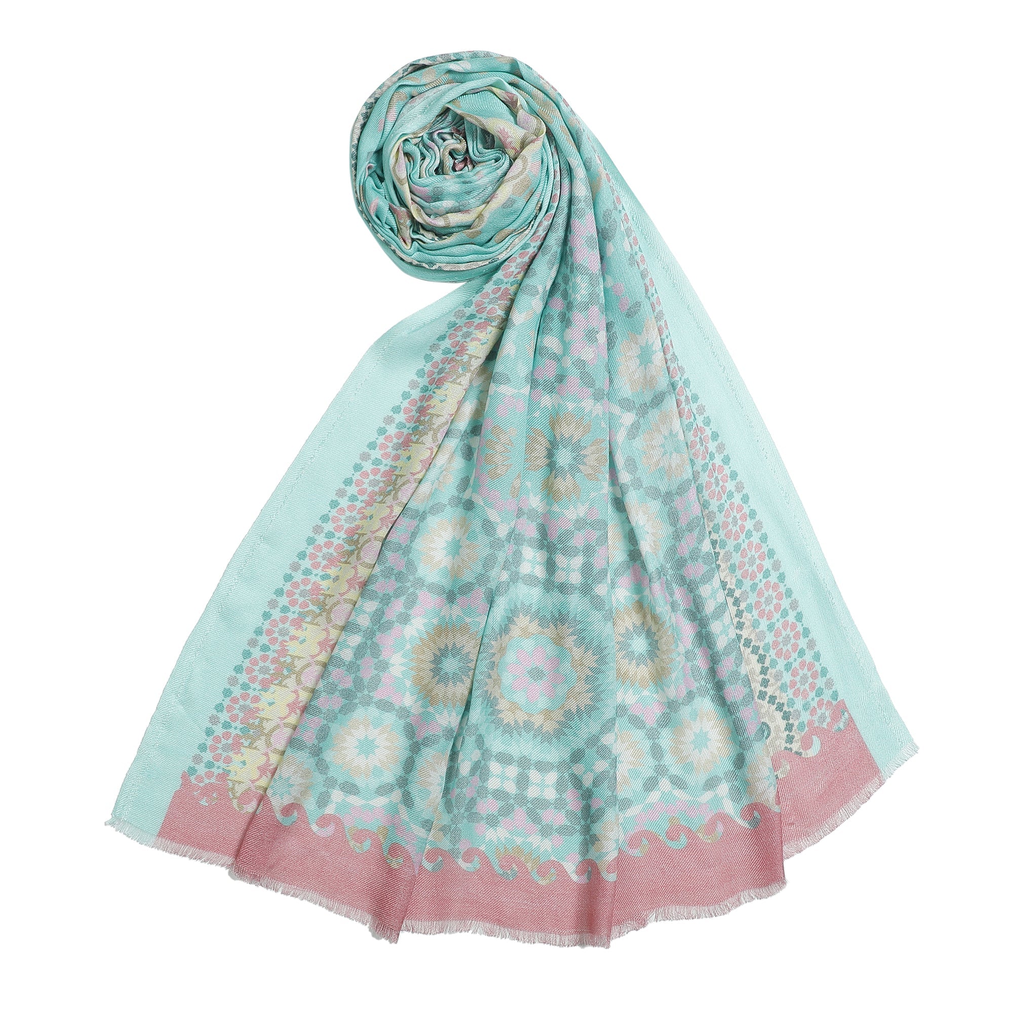 Gulzar: Silk Modal Dahlia Delight Printed Stole